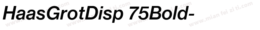 HaasGrotDisp 75Bold字体转换